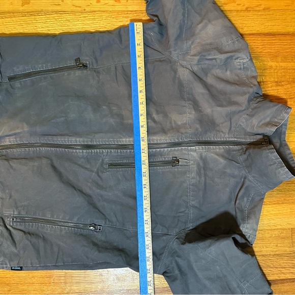 Kuhl Vintage Patina Dyed Zip Up Work Outdoors Canvas Jacket Mens Size S Gray - Picture 6 of 14